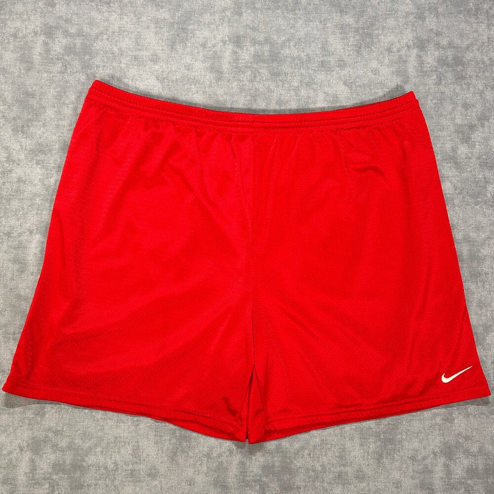 Vintage Y2K Nike Team Mesh Athletic Basketball Shorts Mens XXL Red